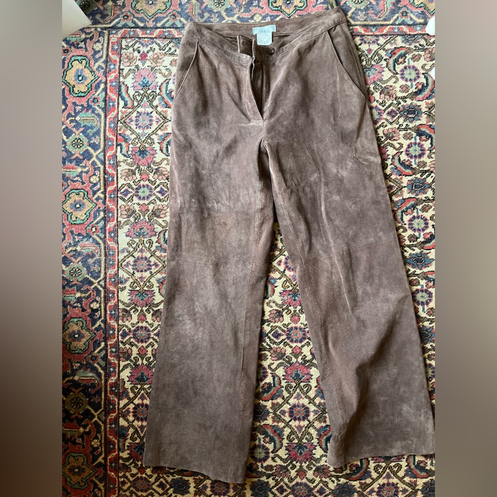 Vintage brown suede pants.